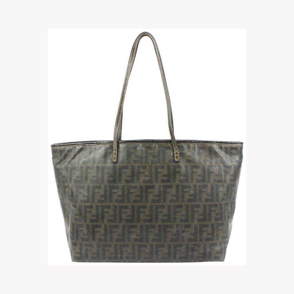 Fendi Brown Monogram FF Zucca Roll Tote Shopper Upcycle Ready 60f325s